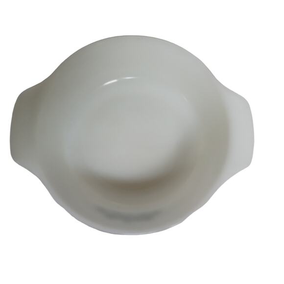 Vintage Anchor Hocking Casserole Dish Blue Cornflower Fire King Milk Glass 1 Qt - Picture 7 of 16